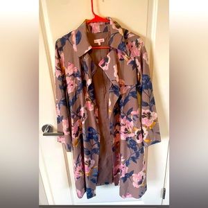 Chic Floral Trench Coat